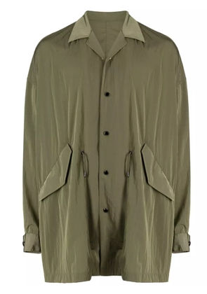 Fumito Ganryu notched-lapels press-stud fastening jacket - Green