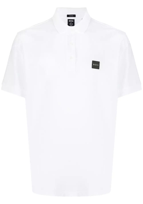 BOSS logo-print polo shirt - White