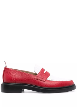 Thom Browne classic penny leather loafers - Red