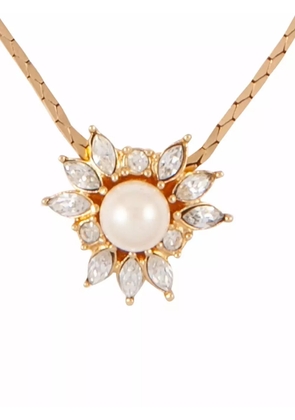 Christian Dior Pre-Owned 1980s pre-owned crystal-embellished necklace - Gold