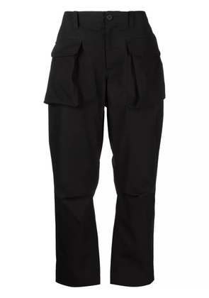 The Power For The People flap-pocket straight-leg trousers - Black
