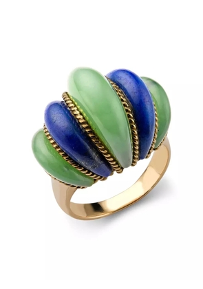 Pragnell Vintage 1980s Julia-Plana Maw Sit Sit cocktail ring - Green