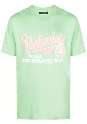 Nahmias logo-print cotton T-shirt - Green