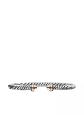 David Yurman 18kt rose gold and sterling silver Classic Cable bracelet (4mm)