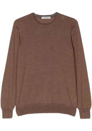 Fileria fine-knit brushed jumper - Brown