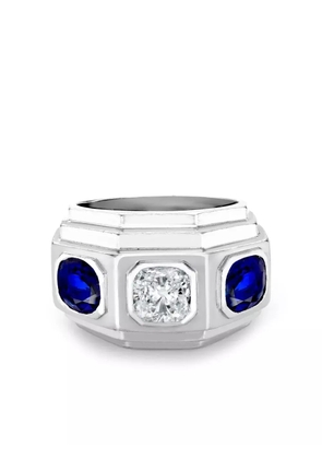 René Boivin Art Deco pre-owned sapphire and diamond ring - Silver
