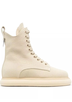 The Attico Selene platform-sole mid-calf boots - Neutrals