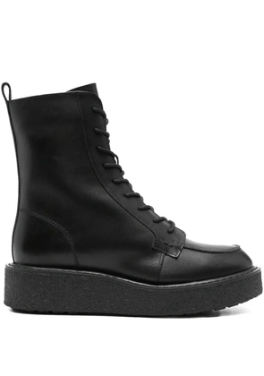 Geox 40mm Elidea lace-up platform boots - Black