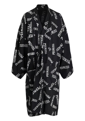 visvim slogan-print wide-sleeve jacket - Grey