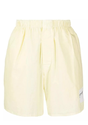 FOO AND FOO logo-patch cotton short - White
