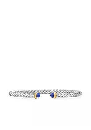 David Yurman 14kt yellow gold and sterling silver Modern Cable lapis lazuli bracelet (4mm)