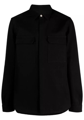 Rick Owens cotton long-sleeve shirt - Black