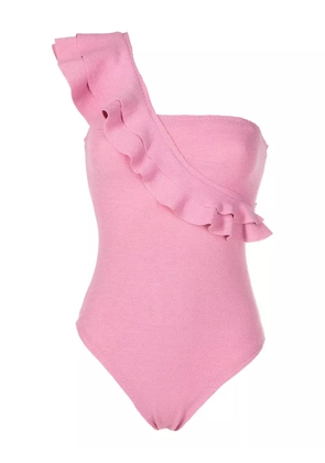 Clube Bossa Siola ruffled one-shoulder swimsuit - Pink