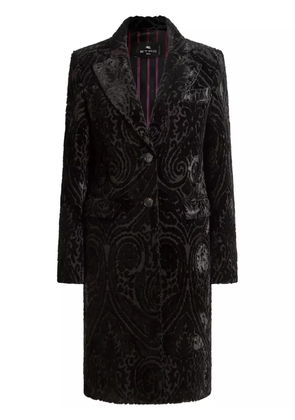 ETRO velvet jacquard coat - Black