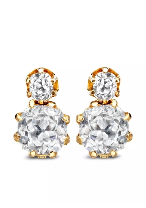 Pragnell Vintage 1837–1901 18kt yellow gold diamond drop earrings