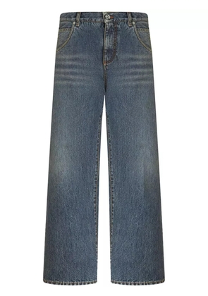 ETRO wide-leg cropped cotton jeans - Blue