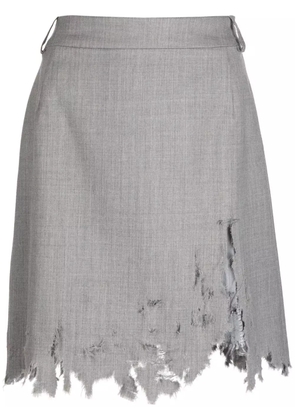 Natasha Zinko distressed office skirt - Grey