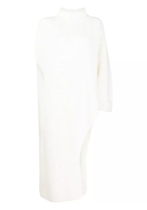Fabiana Filippi asymmetric ribbed-knit jumper - Neutrals
