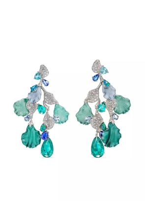 Anabela Chan 18kt white gold vermeil Poseidon multi-stone earrings - Blue