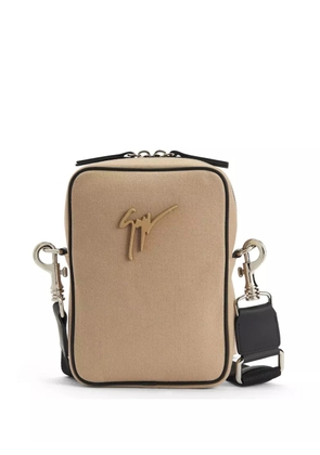 Giuseppe Zanotti small Thoby logo-plaque bag - Neutrals