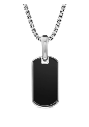 David Yurman sterling silver Chevron tag (21mm) - Black