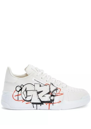 Giuseppe Zanotti Talon graffiti-print low-top sneakers - White