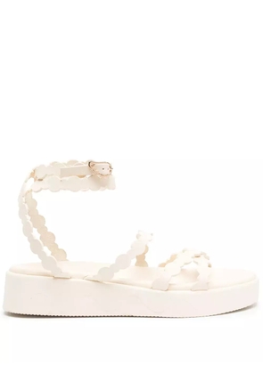 Ancient Greek Sandals Aspis flatform leather sandals - White