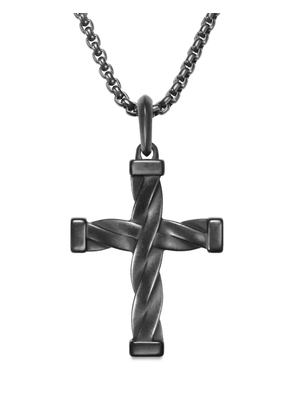 David Yurman DY Helios cross pendant (48mm) - Black