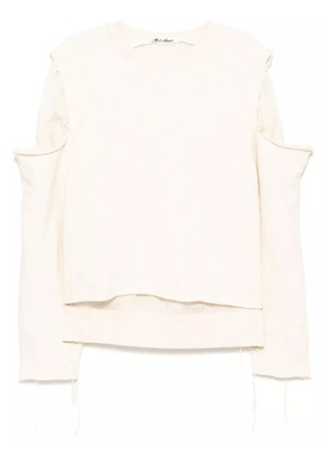 midorikawa raw edge sweatshirt - Neutrals