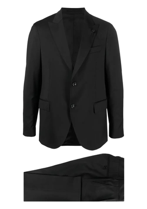 Lardini single-breasted two-piece wool suit - Black