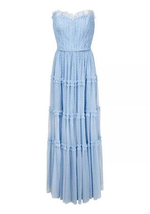 Lethicia Bronstein Isabela strapless tulle gown - Blue