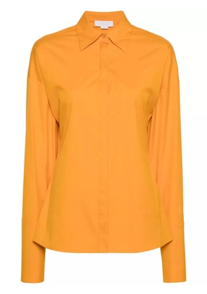 Genny logo-plaque poplin shirt - Orange