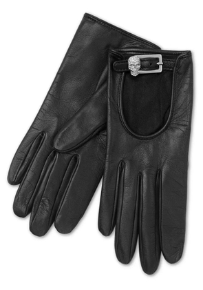 Philipp Plein Crystal Skull gloves - Black