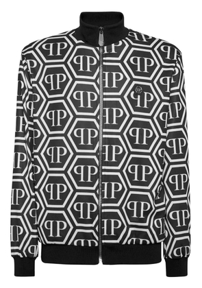 Philipp Plein monogram-print track jacket - Black