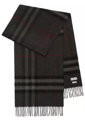 Burberry checked cashmere scarf - Grey