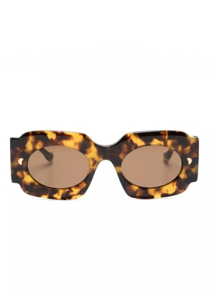 Nanushka Cathi oversize-frame sunglasses - Brown