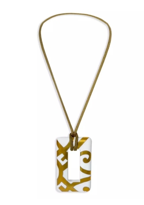 Hermès Pre-Owned porcelain pendant necklace - Yellow