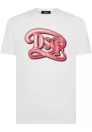 DSQUARED2 logo-print cotton T-shirt - White