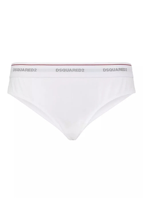 DSQUARED2 logo-waistband briefs - White