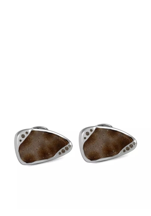 Tateossian Drusy diamond and agate cufflinks - White