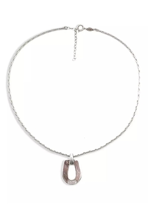 Christian Dior Pre-Owned 1980s pendant choker necklace - Silver