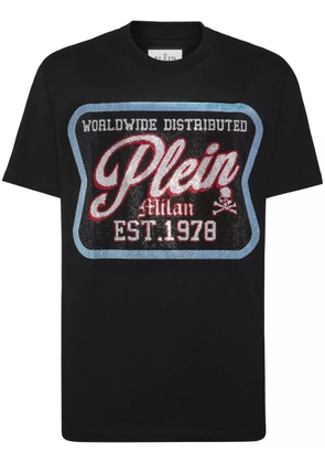Philipp Plein logo-patch crew-neck T-shirt - Black
