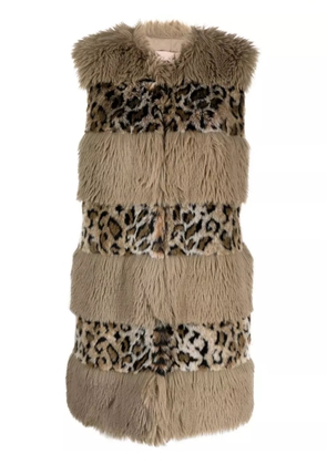 TWINSET animal-print faux-fur gilet - Neutrals
