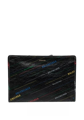 Balenciaga Pre-Owned logo-print bazar pouch - Black