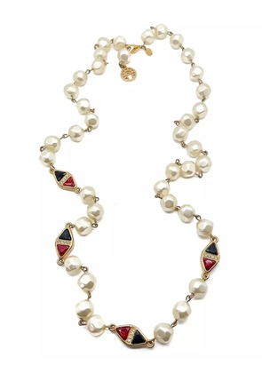 Jennifer Gibson Jewellery 1980s pre-owned Louis Féraud faux-pearl necklace - Gold