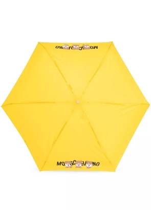 Moschino teddy bear-logo print compact umbrella - Yellow