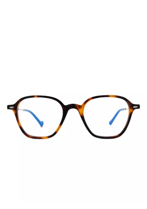 Eyepetizer tortoiseshell-pattern square-frame glasses - Brown