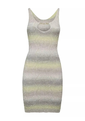 Philipp Plein striped mini dress - Grey