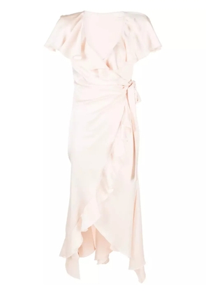 Philosophy Di Lorenzo Serafini ruffled satin wrap dress - Pink