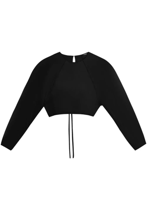 Axel Arigato Demi satin crop top - Black